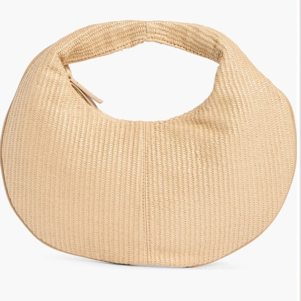 Moda Luxe Natural‎ Straw Hobo Bag